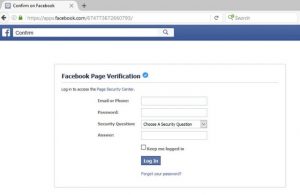 Facebook Phishing example